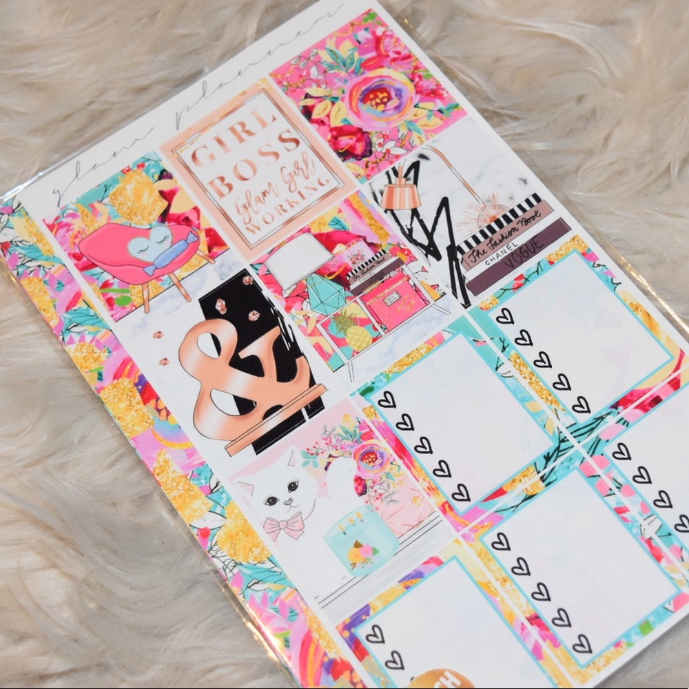 “Glam Girl” Planner Sticker Kit